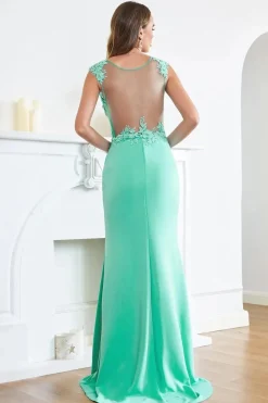 Robe de soirée sexy longue haut transparent