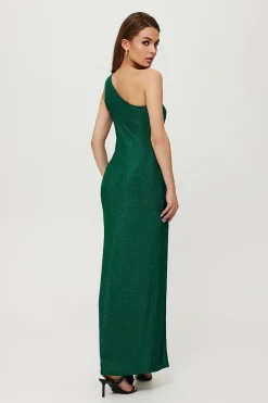 Robe de soirée verte longue