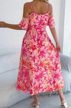 Robe d'été à imprimé floral midi