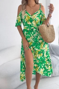 Robe d'été à imprimé floral midi