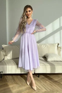 Robe en tulle lilas chic