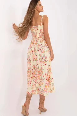 Robe fleurie fluide à bretelles