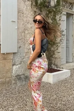 Robe fleurie été moulante sexy