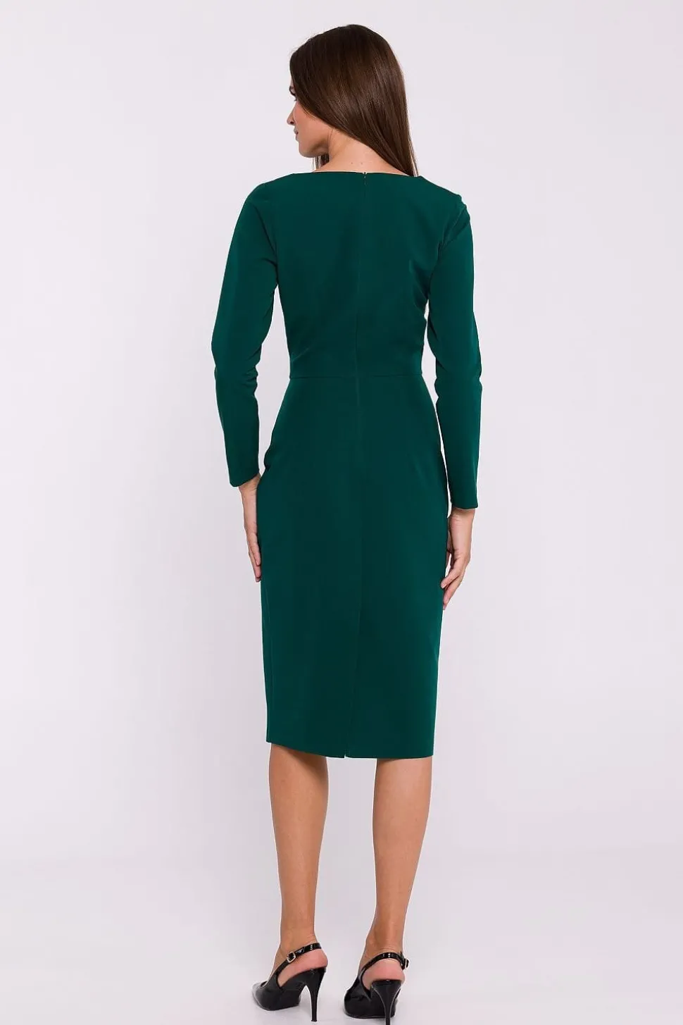 Robe fourreau midi manche longue