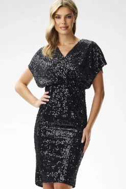 Robe fourreau paillette courte