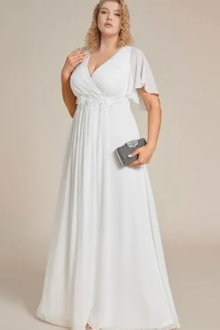 Robe grande taille blanche longue fluide