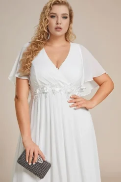 Robe grande taille blanche longue fluide