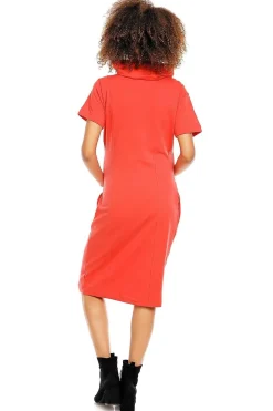 Robe grossesse casual rouge