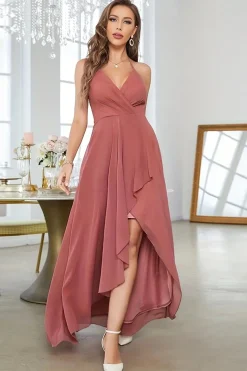 Robe invitée de mariage chic asymétrique