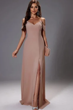 Robe invitée de mariage chic beige