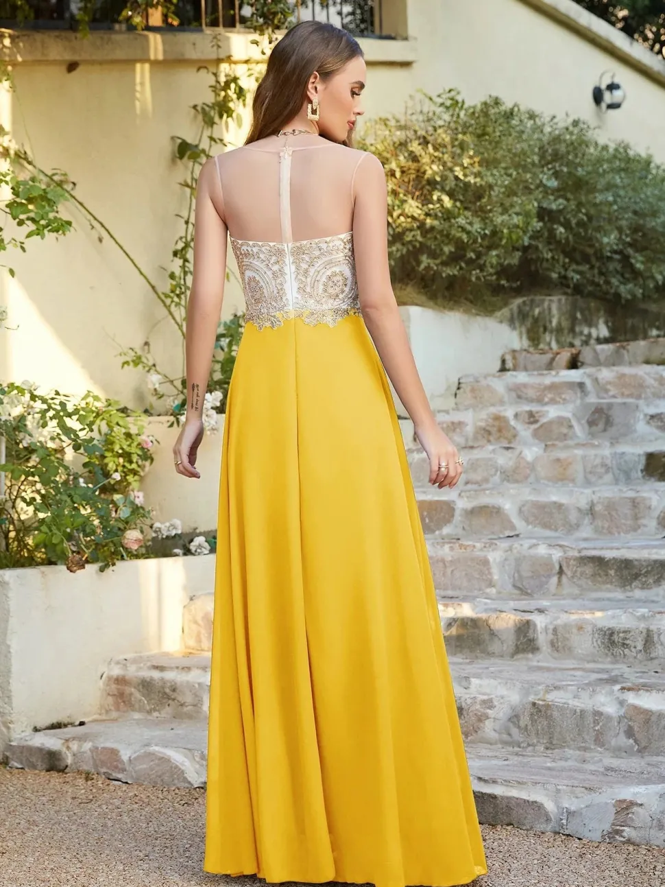 Robe invitée de mariage chic longue