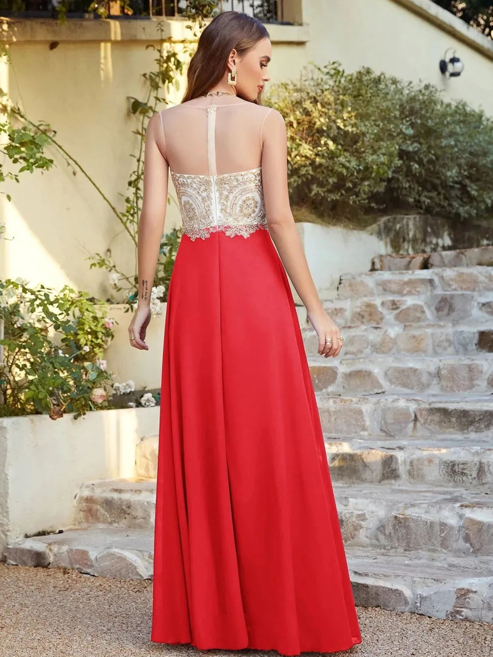 Robe invitée de mariage chic longue