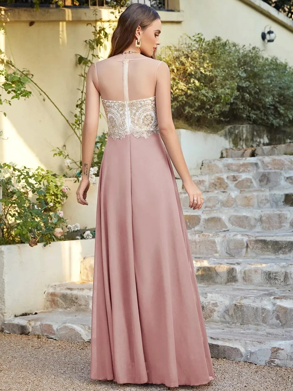 Robe invitée de mariage chic longue
