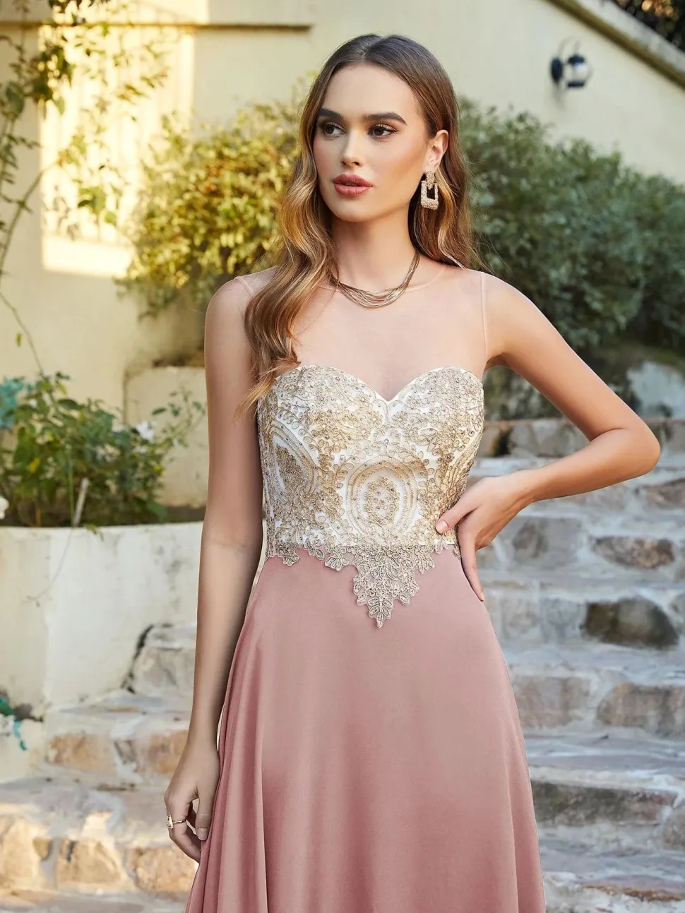 Robe invitée de mariage chic longue
