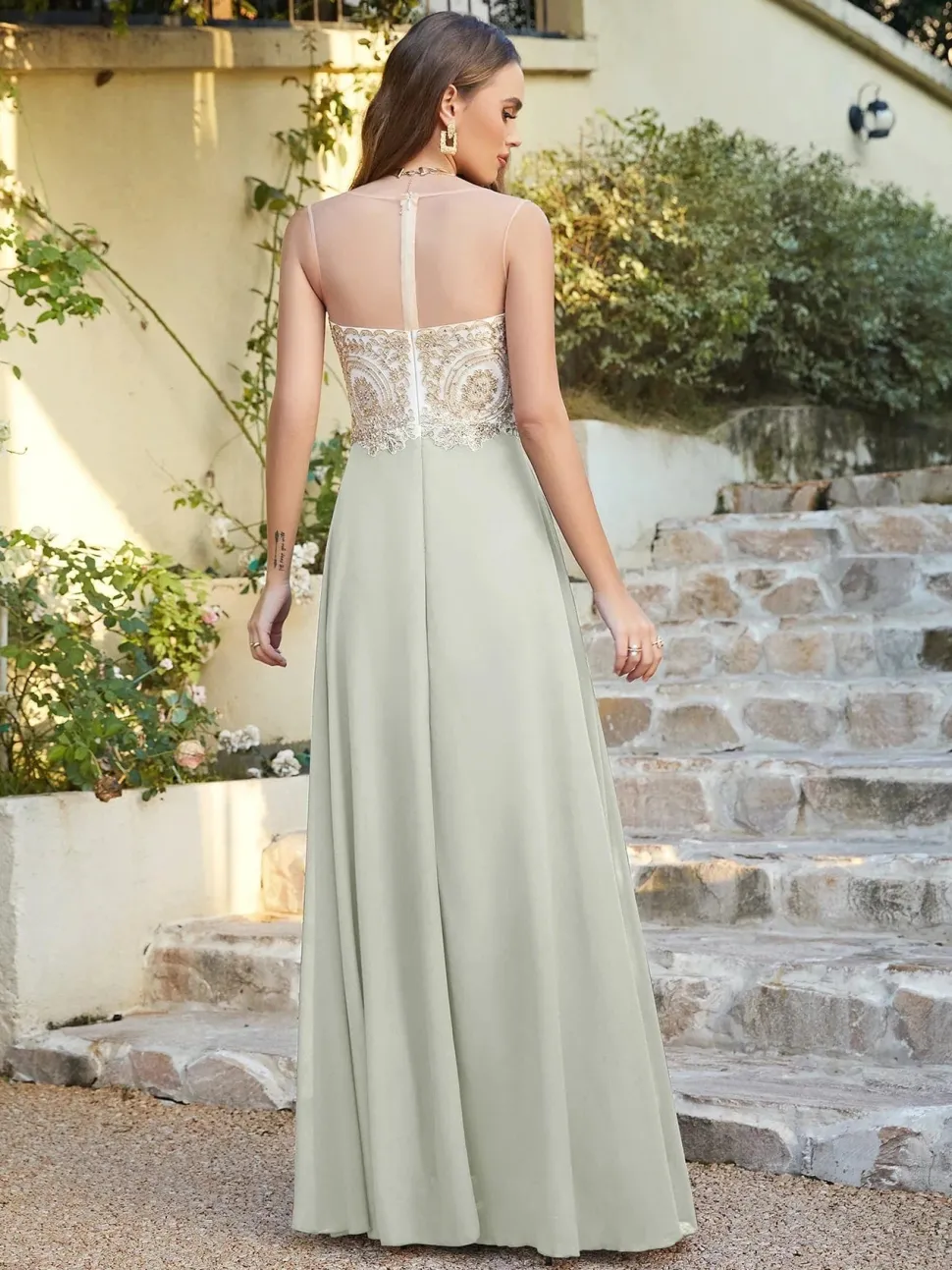 Robe invitée de mariage chic longue