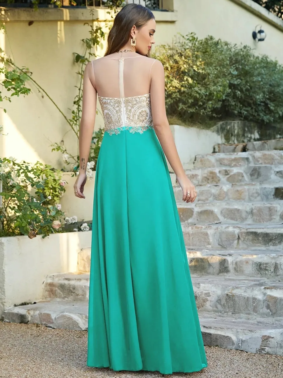 Robe invitée de mariage chic longue