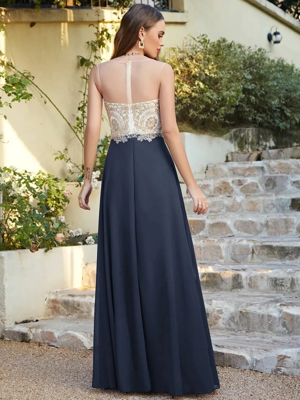 Robe invitée de mariage chic longue
