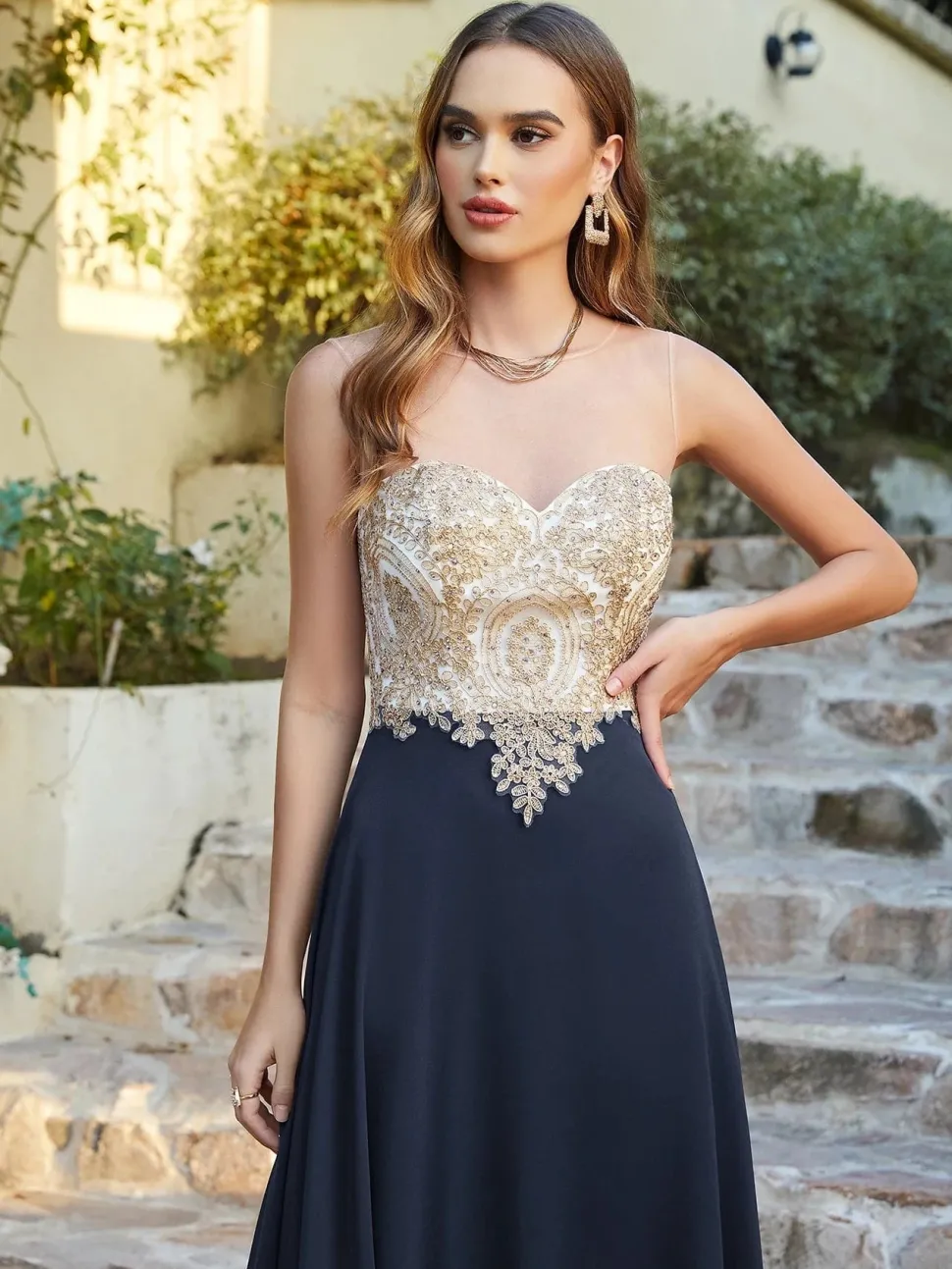 Robe invitée de mariage chic longue