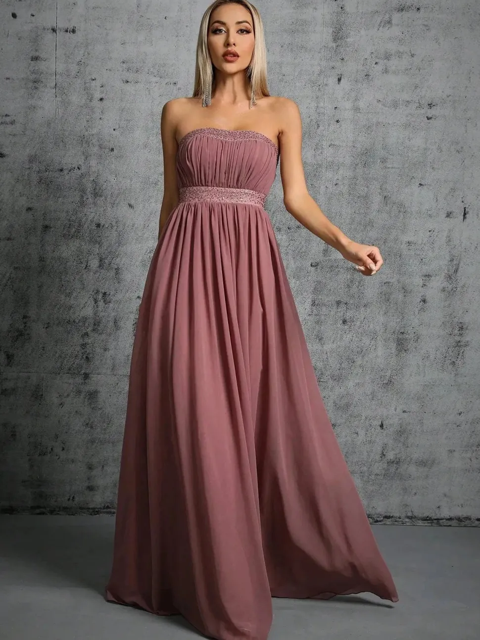 Robe invitée de mariage chic longue