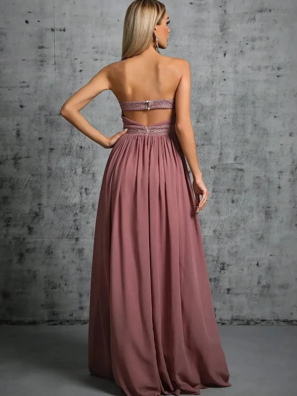 Robe invitée de mariage chic longue