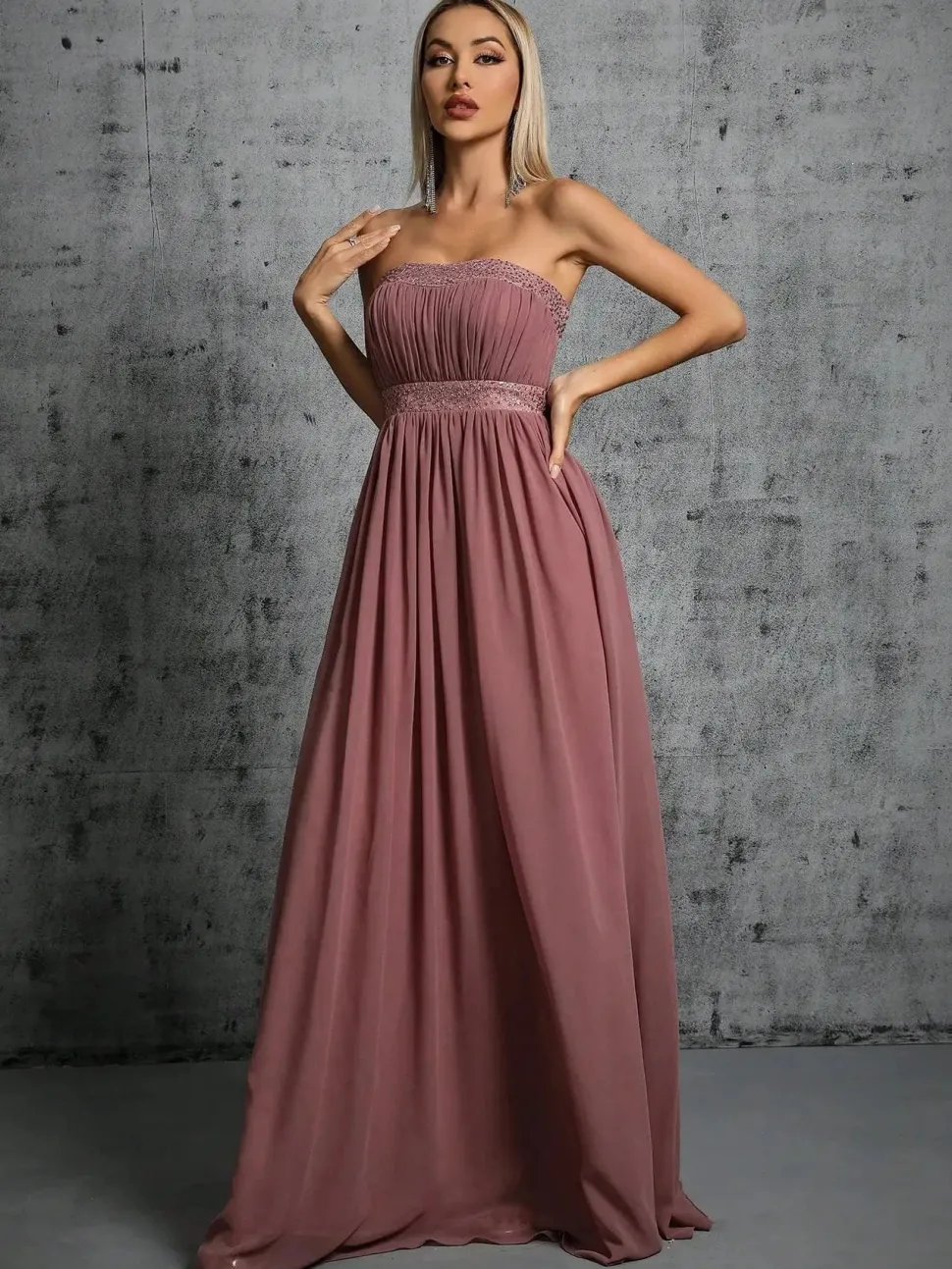 Robe invitée de mariage chic longue
