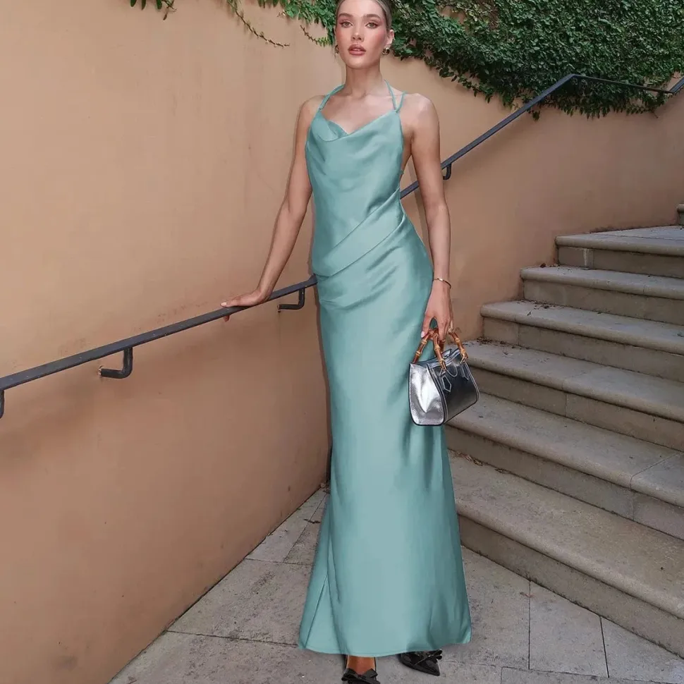 Robe invitée de mariage chic menthe