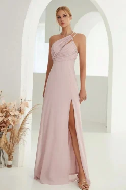 Robe invitée de mariage fendue fluide chic