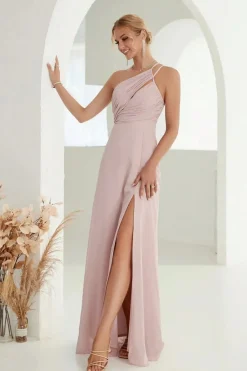 Robe invitée de mariage fendue fluide chic