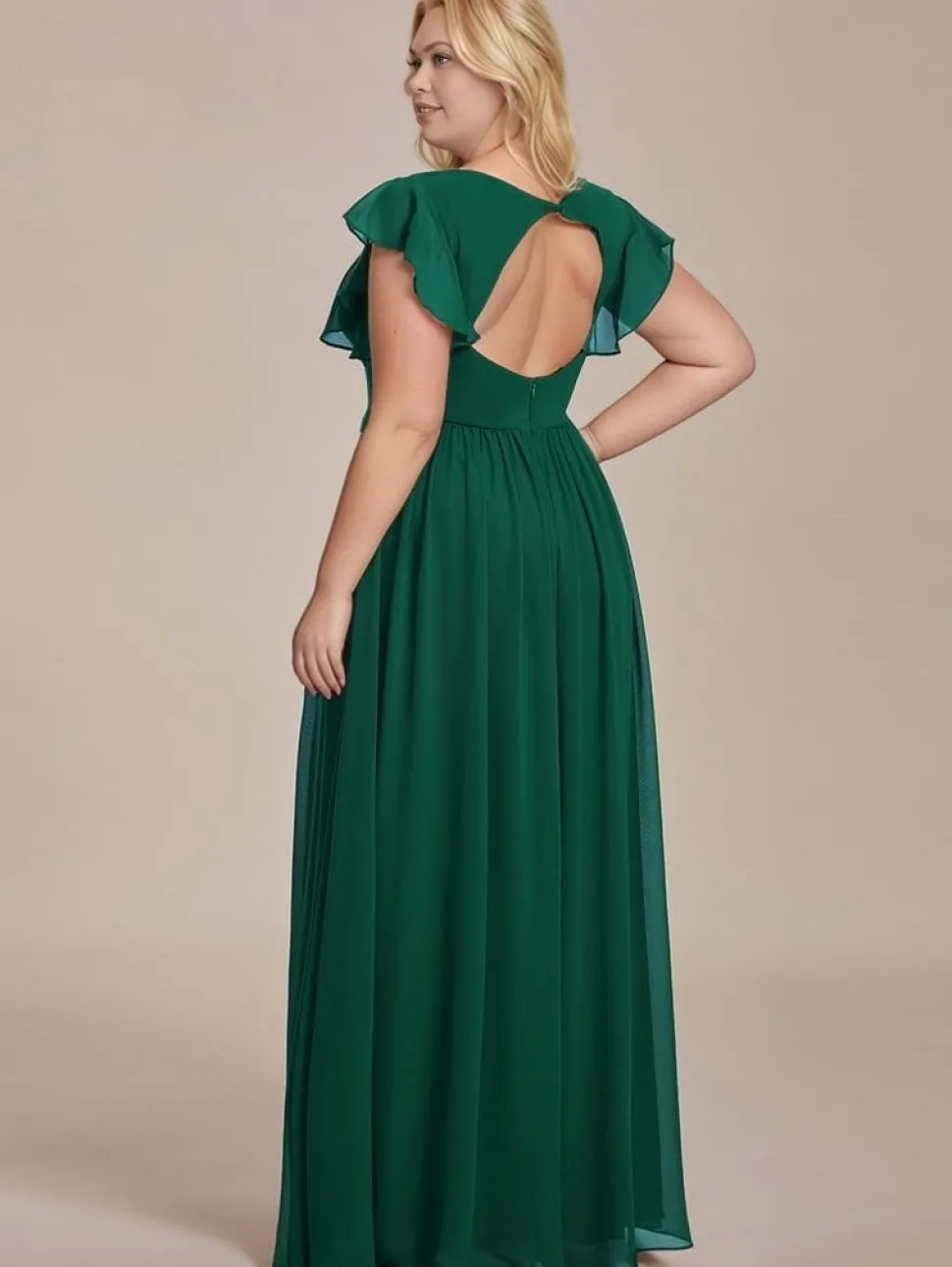 Robe invitée de mariage longue verte grande taille