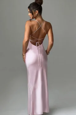 Robe invitée de mariage satin dos nu