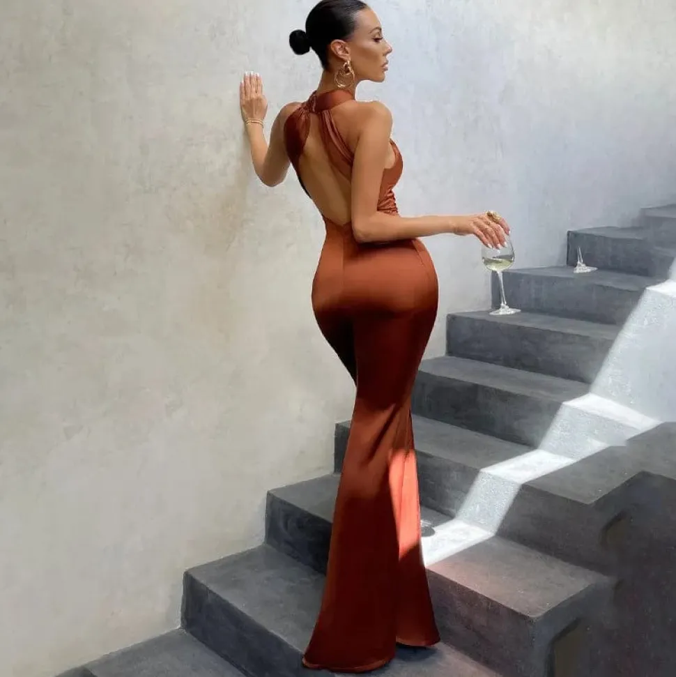 Robe invitée de mariage terracotta chic