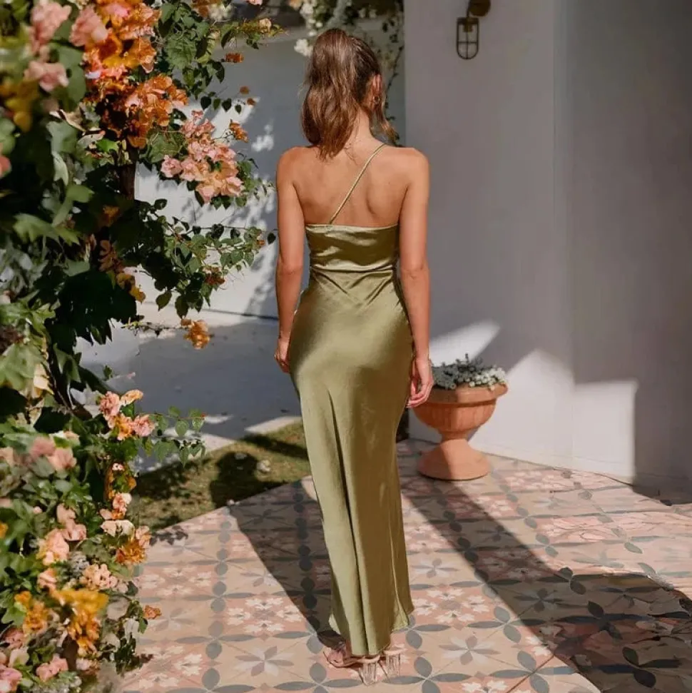 Robe invitée de mariage vert sauge