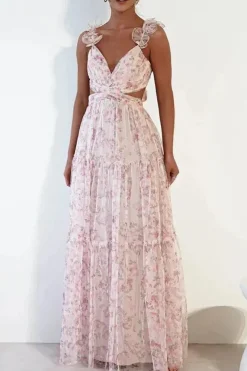 Robe invitée mariage bohème fleurie