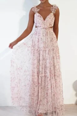 Robe invitée mariage bohème fleurie