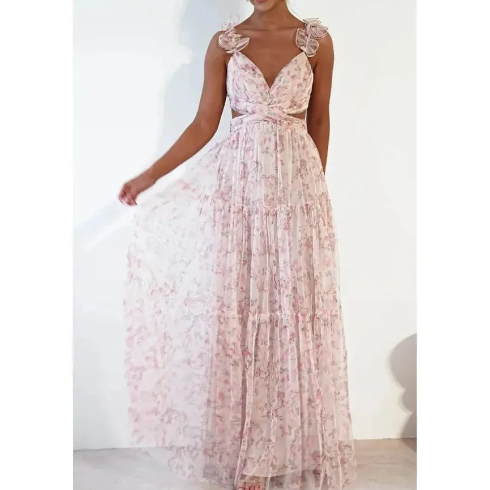 Robe invitée mariage bohème fleurie