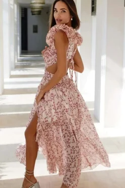 Robe invitée mariage bohème sexy longue