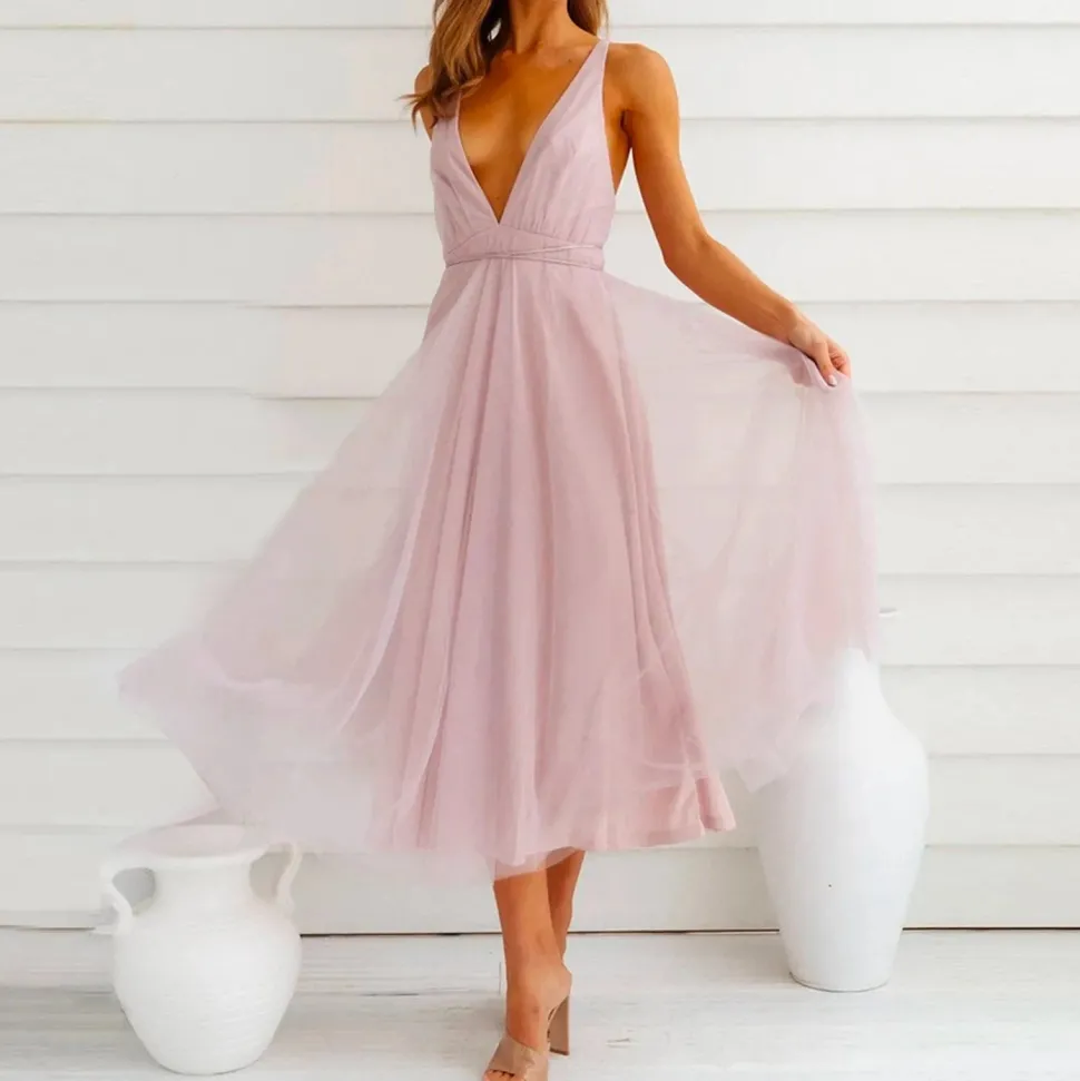 Robe invitée mariage dos nu évasée