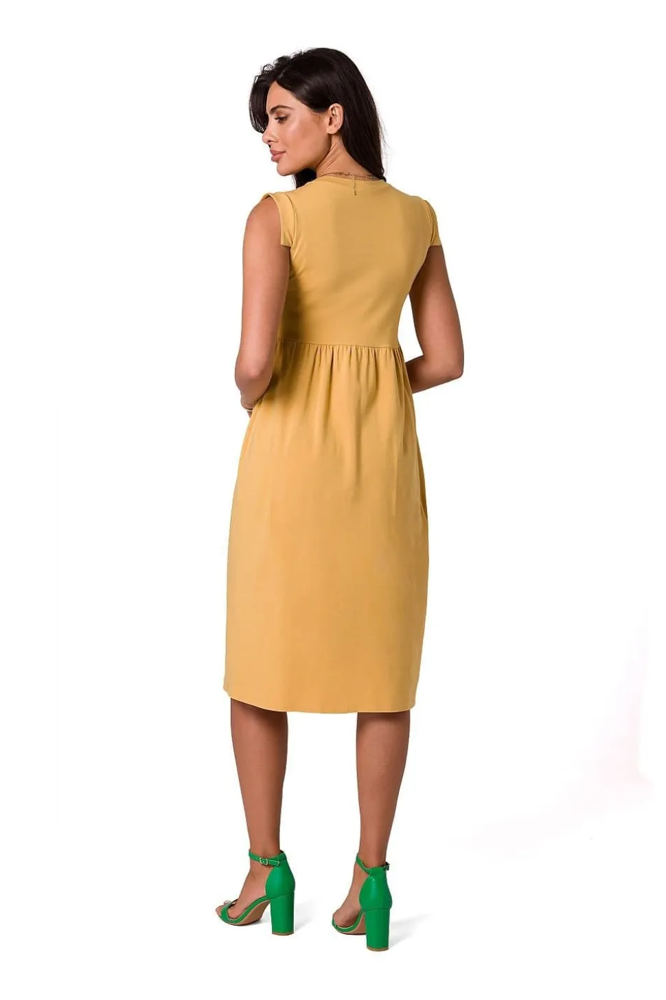 Robe jaune midi casual