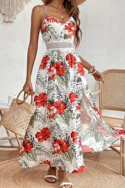 Robe longue bohème fleurie