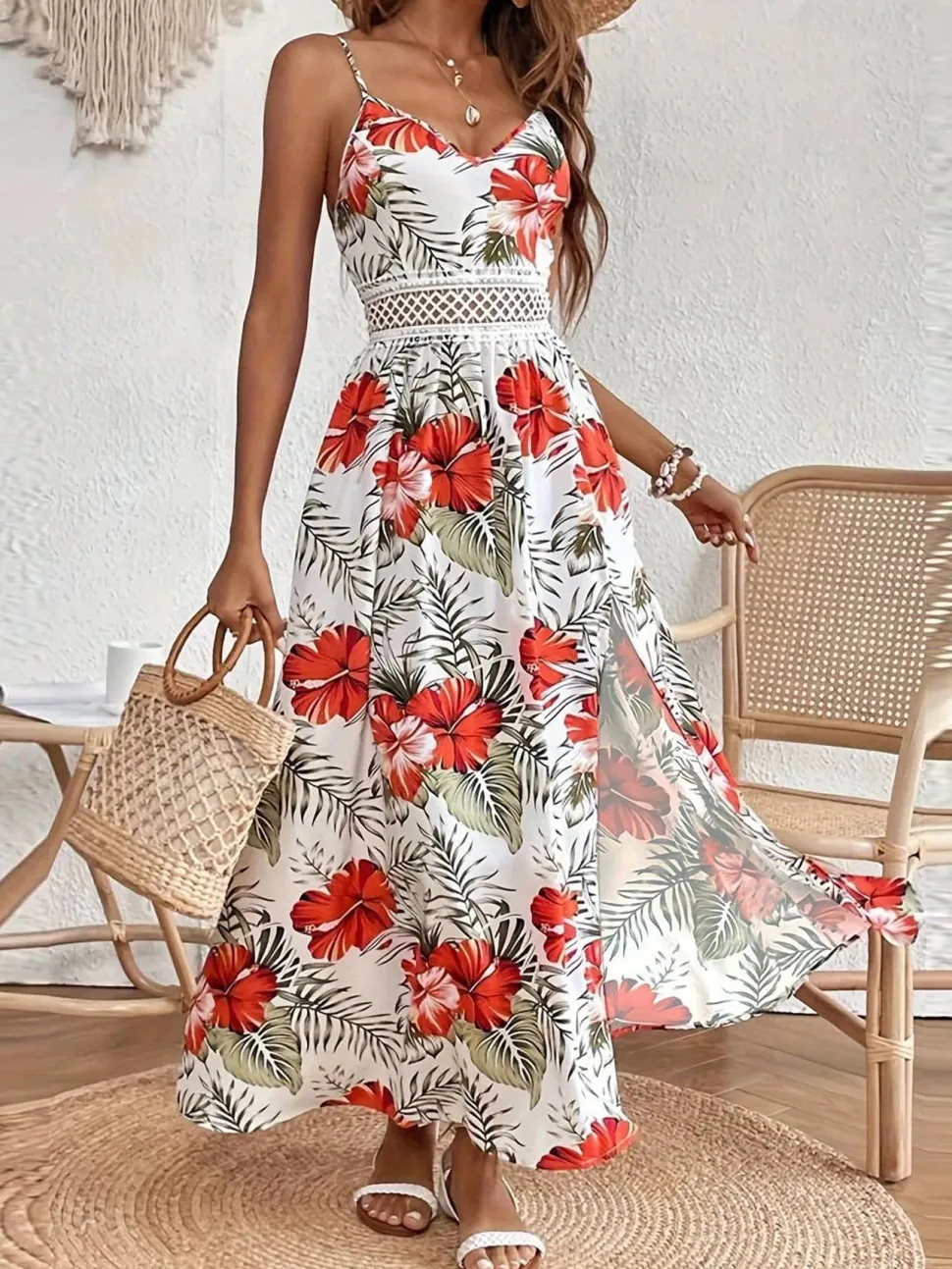 Robe longue bohème fleurie