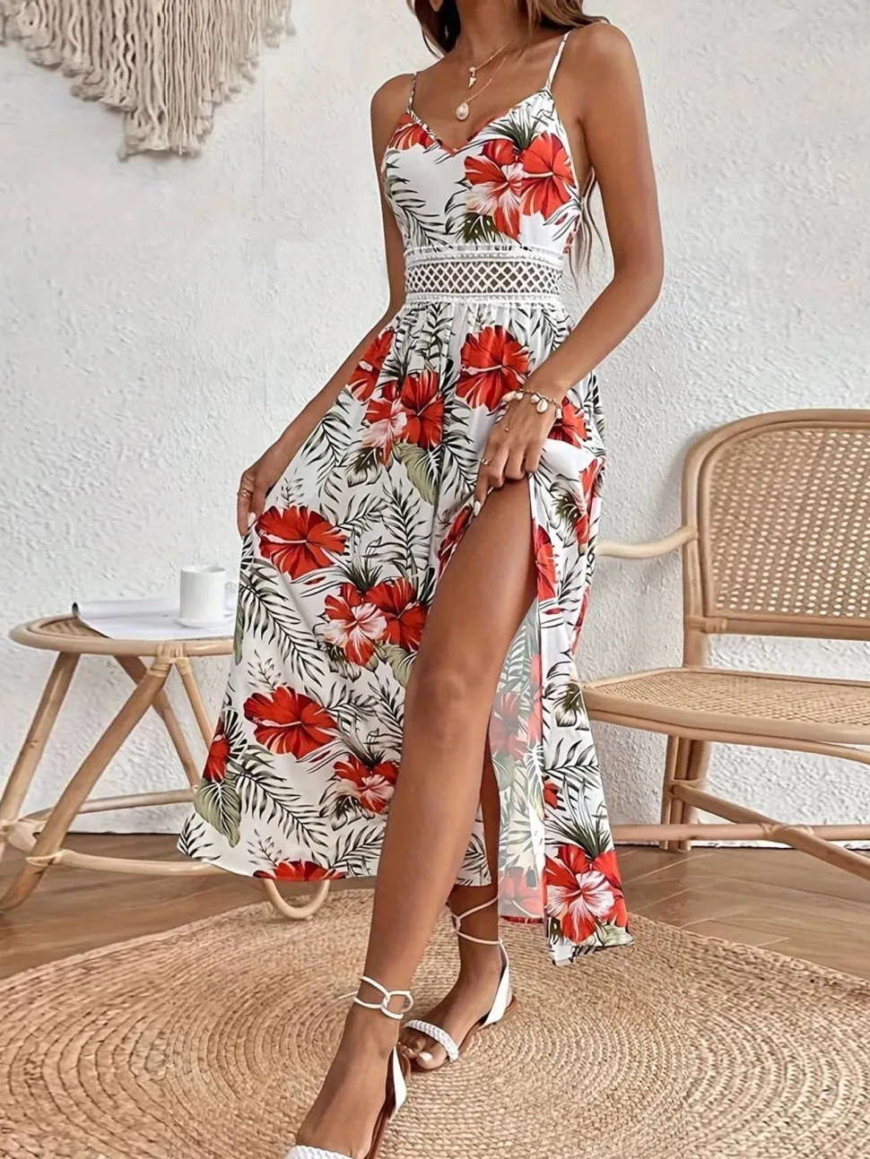 Robe longue bohème fleurie