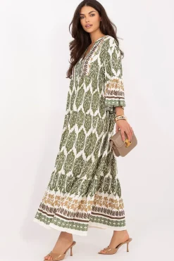 Robe longue bohème manches longues