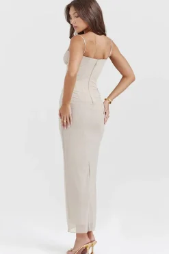 Robe longue à bretelles spaghetti