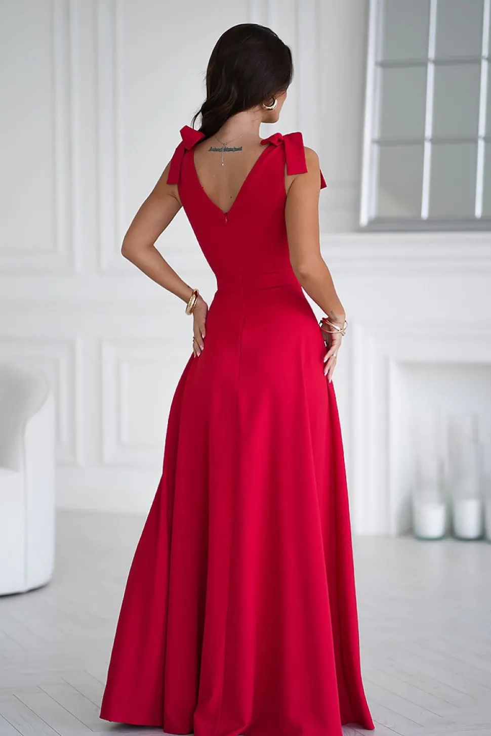 Robe longue chic fendue