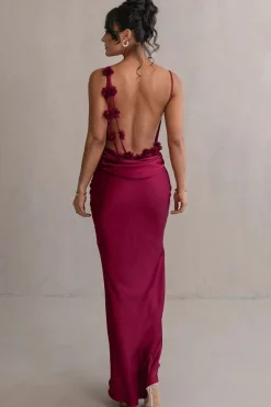 Robe longue dos nu à brettelles spaghetti
