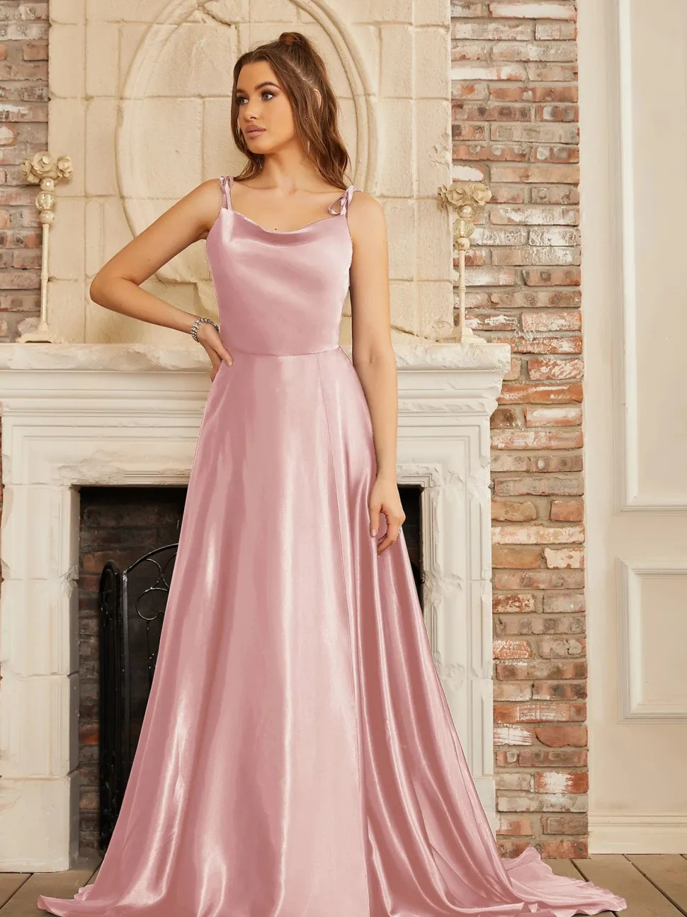 Robe longue invitée de mariage fendue