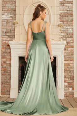 Robe longue invitée de mariage fendue
