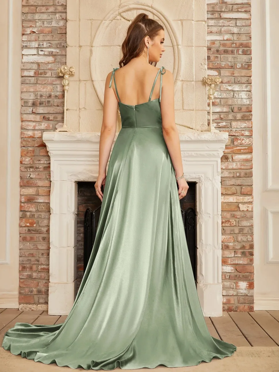 Robe longue invitée de mariage fendue