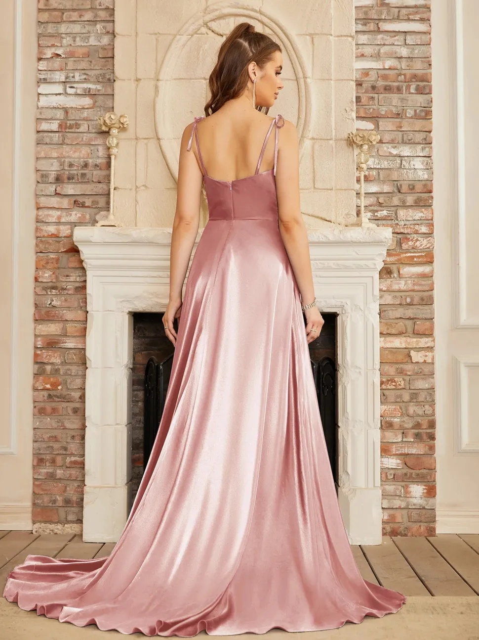 Robe longue invitée de mariage fendue