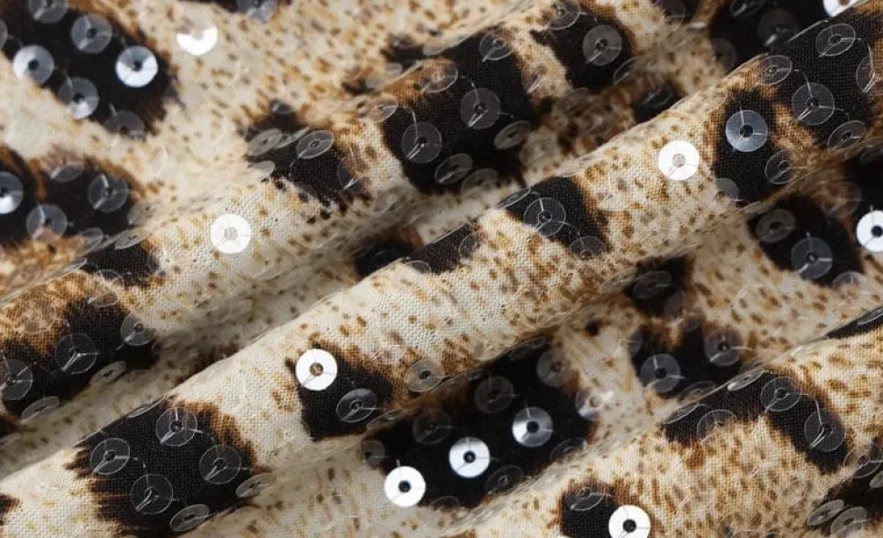 Robe léopard mini à paillettes